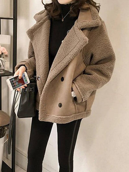 Cocolii manteau aviateur peau de mouton chic hiver femme perfecto veste