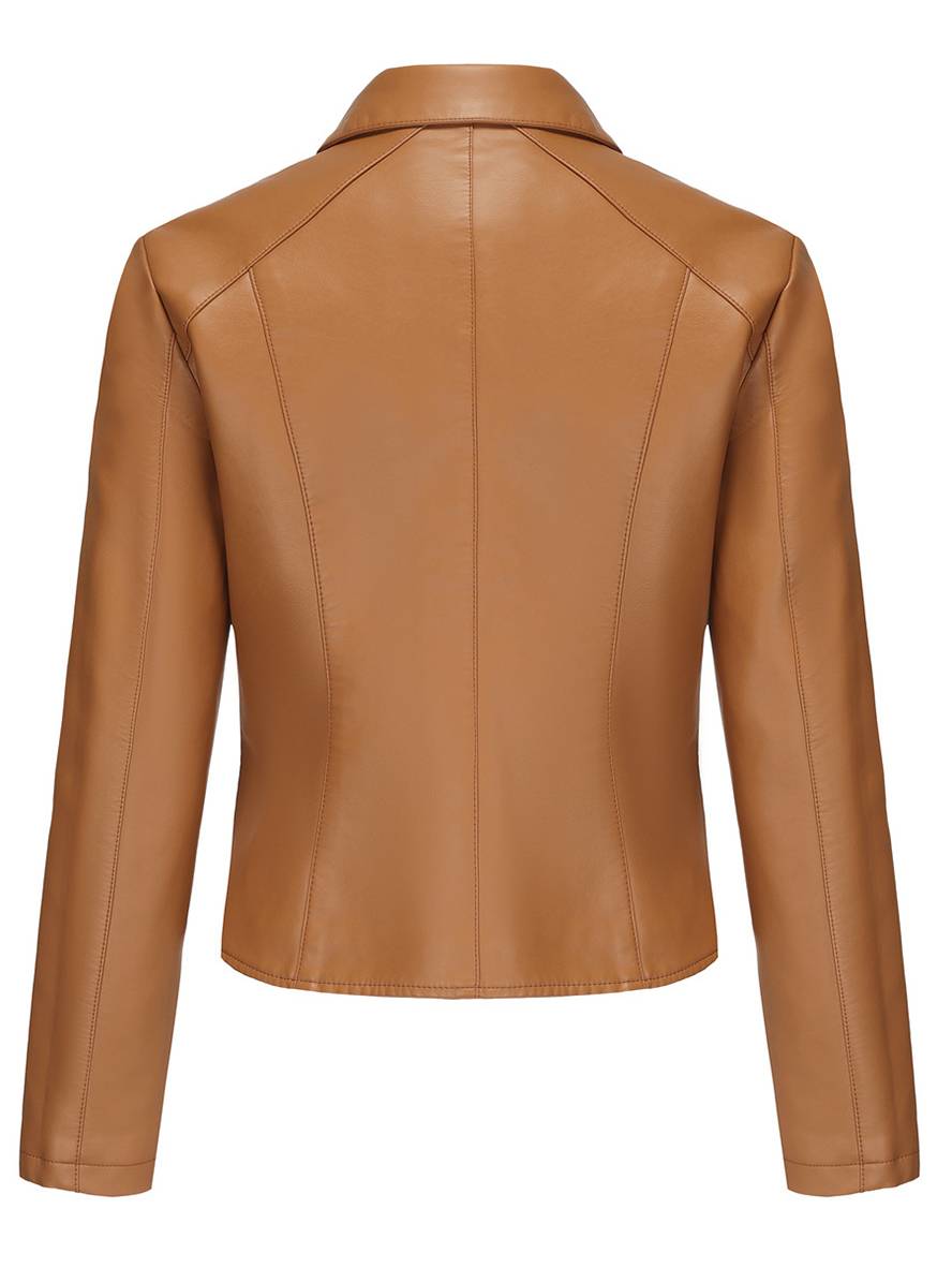 Cocolii court perfecto vestes simili cuir boutonnage rivet col revers manches longues femme décontracté mode veste automne