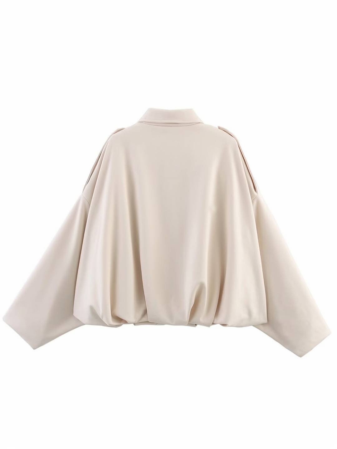 Cocolii blouson en suédine pour femme manches chauve souris style boyfriend décontracté automne veste style vintage