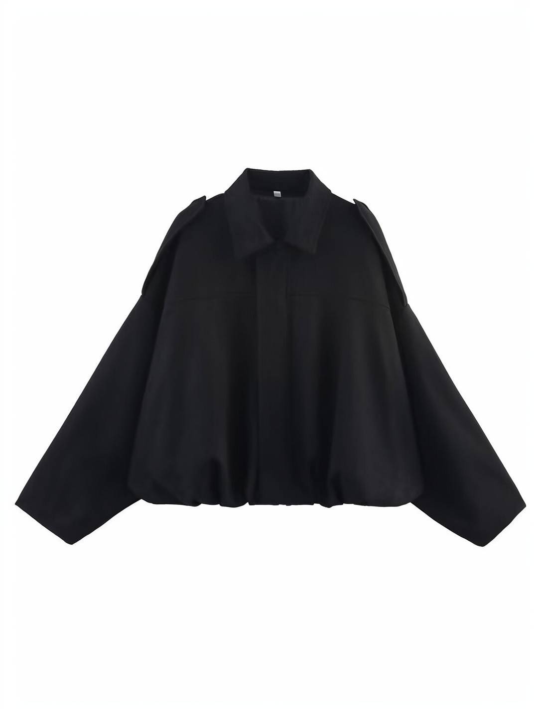 Cocolii blouson en suédine pour femme manches chauve souris style boyfriend décontracté automne veste style vintage