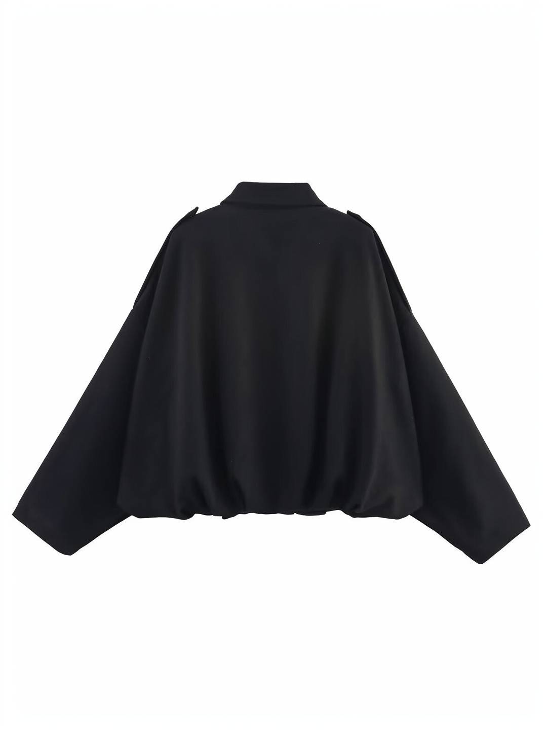 Cocolii blouson en suédine pour femme manches chauve souris style boyfriend décontracté automne veste style vintage