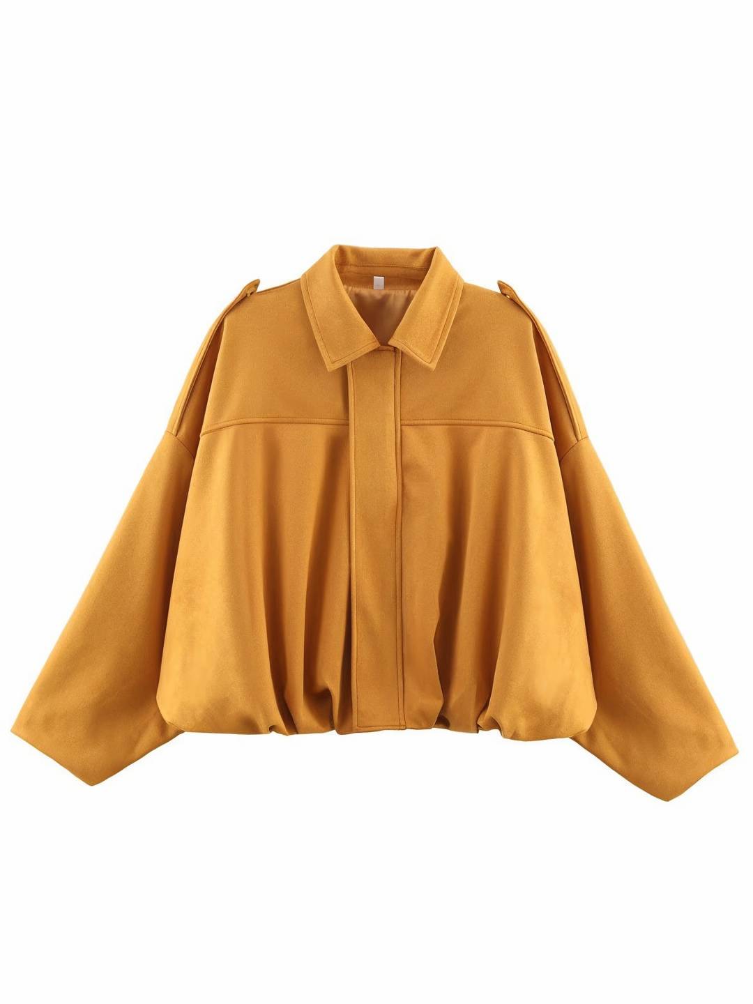 Cocolii blouson en suédine pour femme manches chauve souris style boyfriend décontracté automne veste style vintage