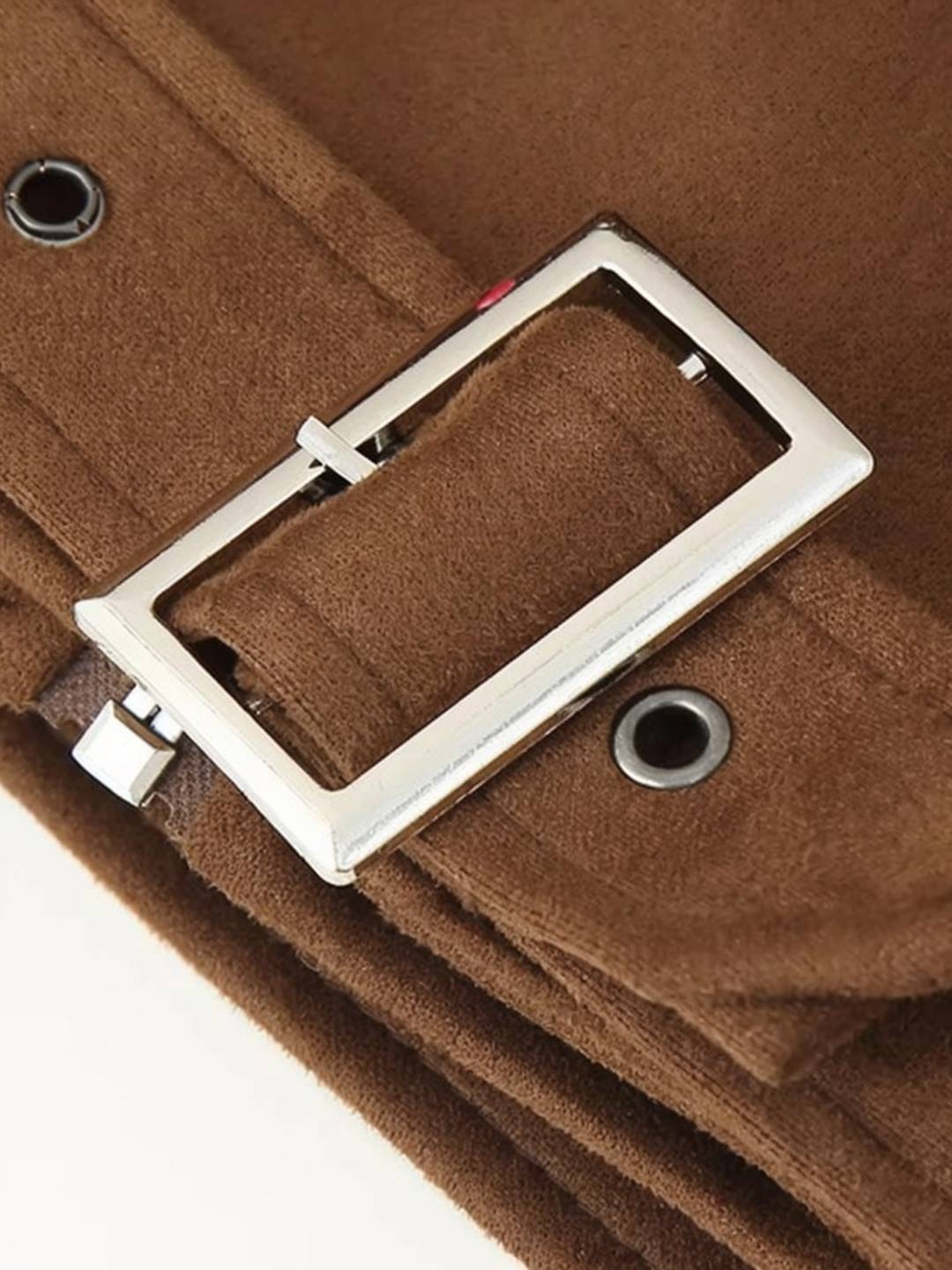 Cocolii court perfecto femme en suedine veste en daim poches ceinture vintage blouson motard pour automne