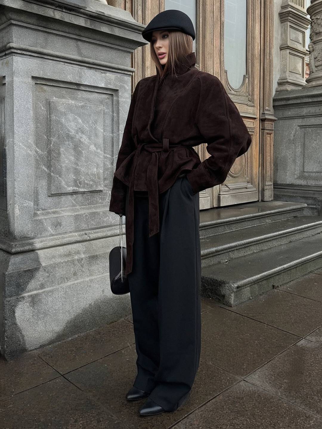 Cocolii perfecto veste femme en daim boutons ceinture v-cou style boyfriend décontracté vintage suedine blazer pour automne