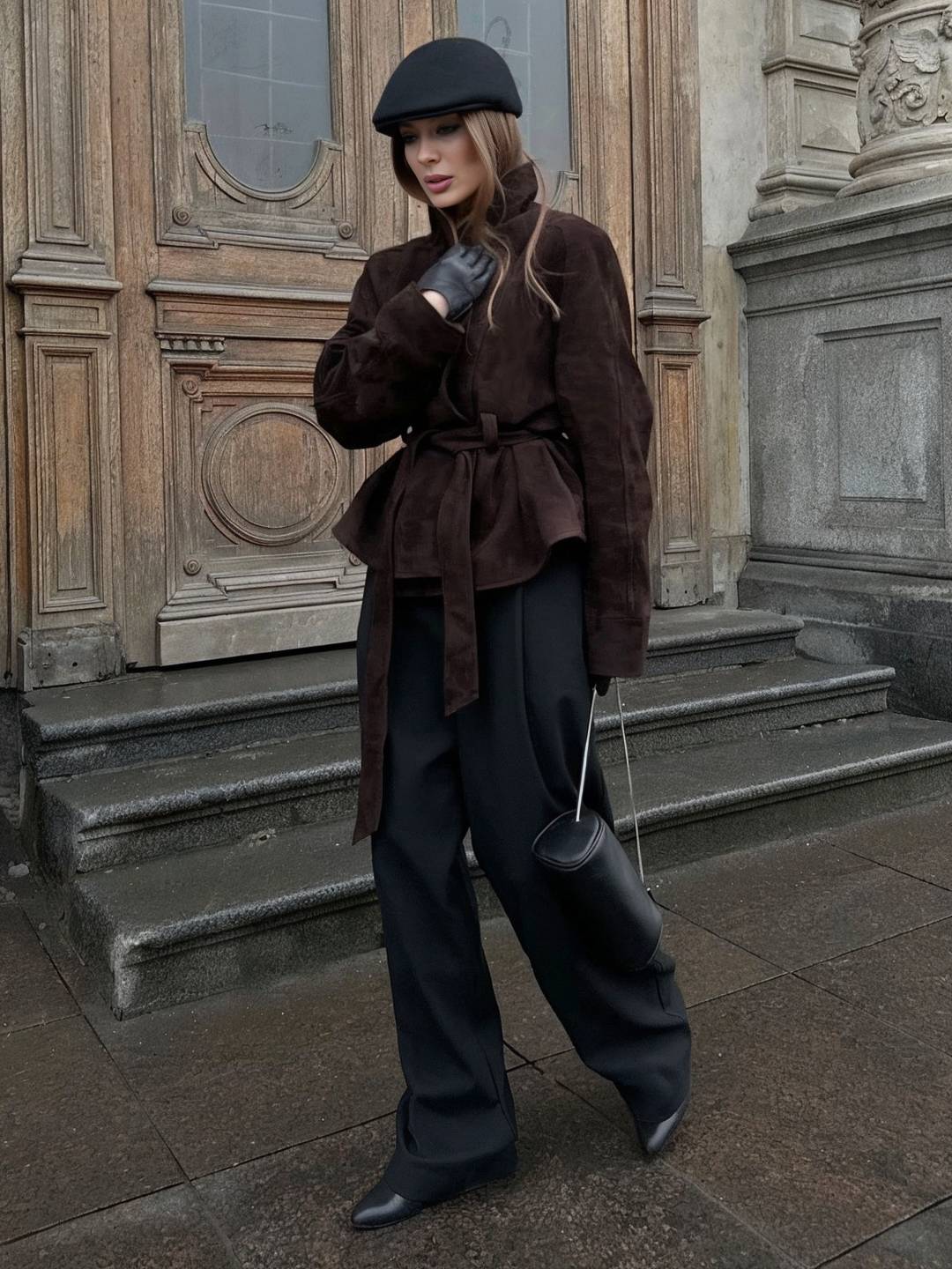 Cocolii perfecto veste femme en daim boutons ceinture v-cou style boyfriend décontracté vintage suedine blazer pour automne