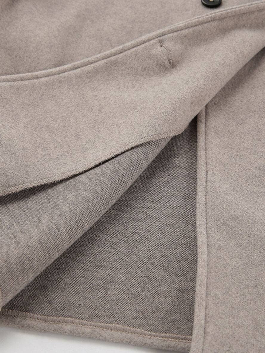 Cocolii court manteau en laine double boutonnage v-cou col montant manches longues femme élégant vintage décontracté veste