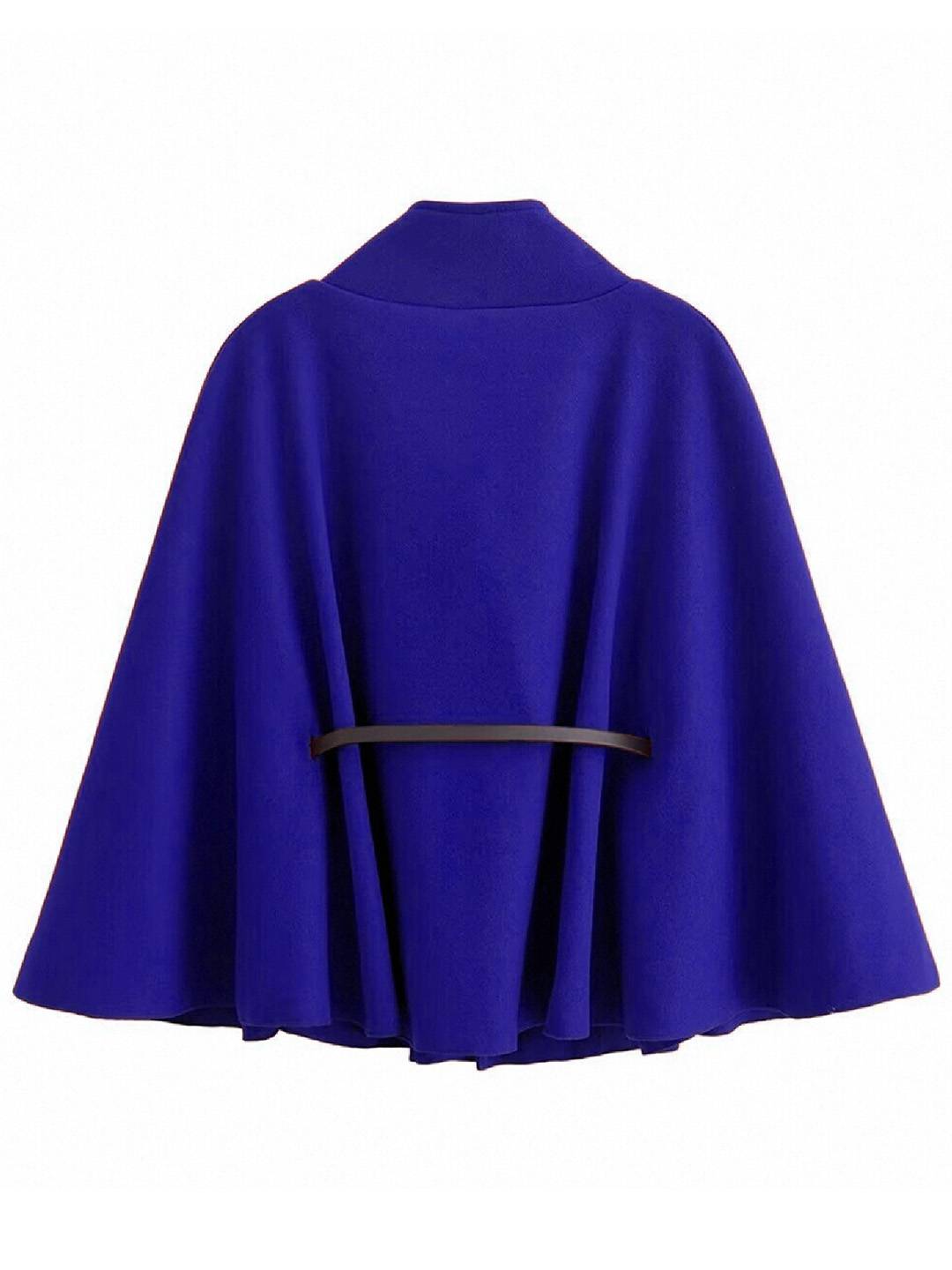 Cocolii courte poncho manteau femme cape ceinture col montant manches cape manches longues élégant ample vintage veste