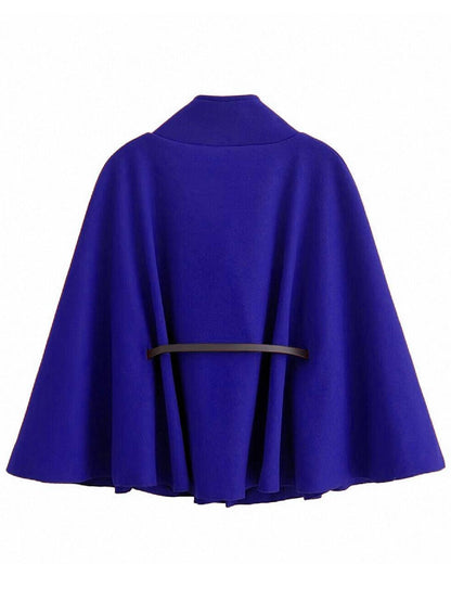 Cocolii courte poncho manteau femme cape ceinture col montant manches cape manches longues élégant ample vintage veste