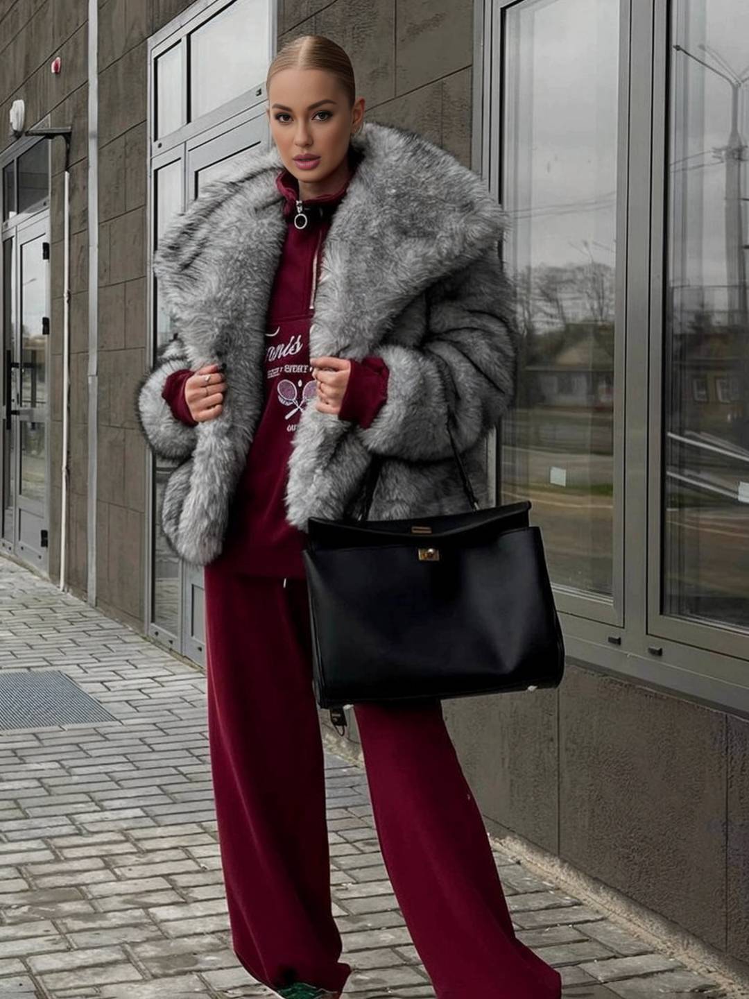 Cocolii manteau femme en fausse fourrure moelleuse col revers ample veste hiver chaude blouson chic doux style shaggy