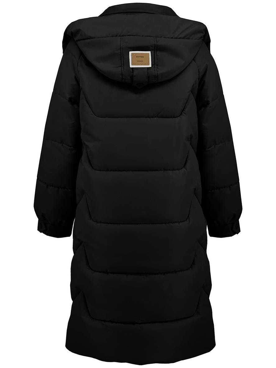 Cocolii longue manteau doudoune unicolore col montant fermeture éclair boutonnage poches femme élégant décontracté veste