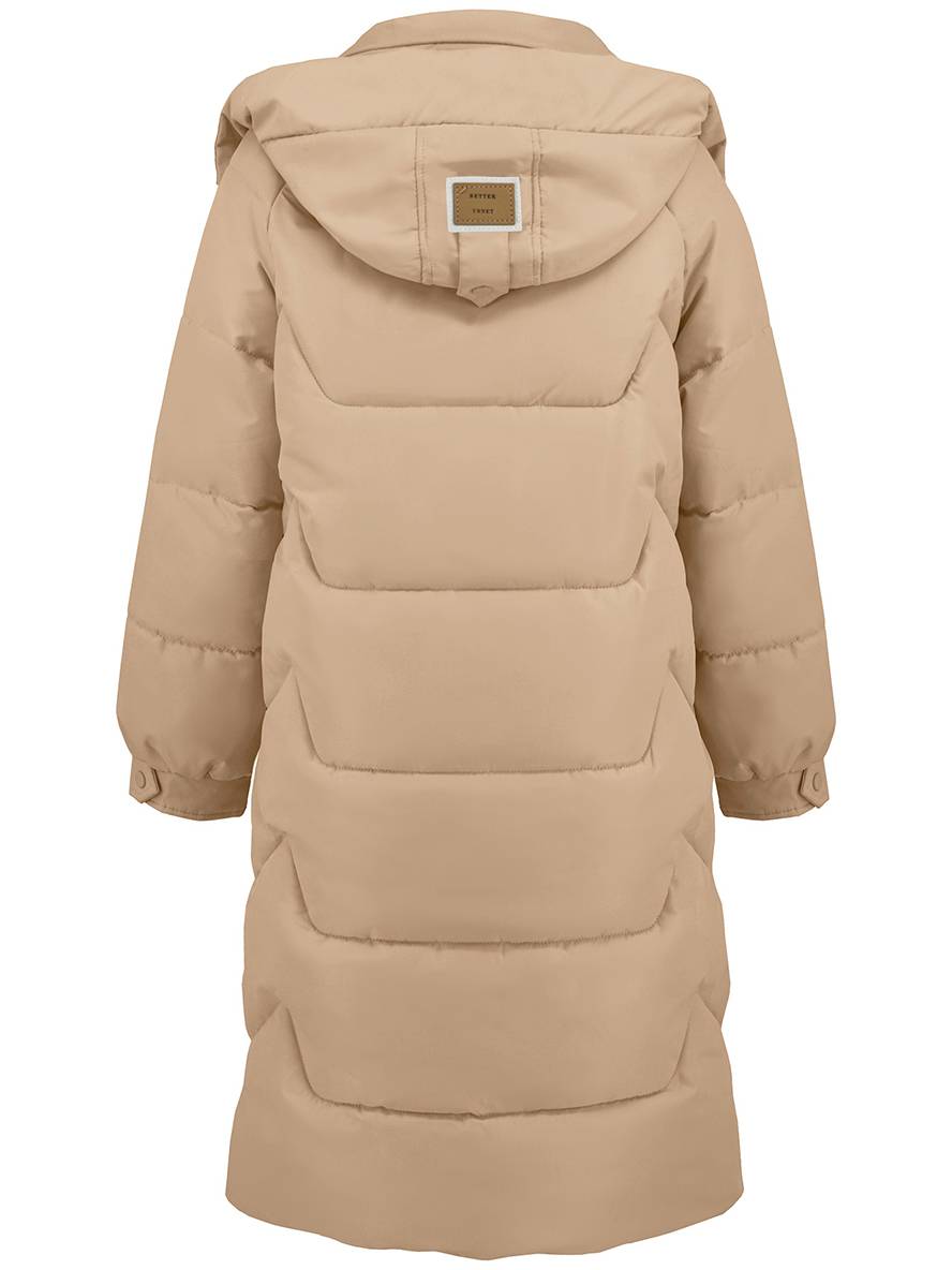 Cocolii longue manteau doudoune unicolore col montant fermeture éclair boutonnage poches femme élégant décontracté veste
