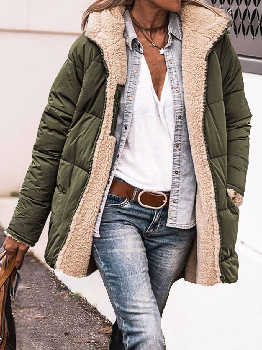 Cocolii court doudoune manteau d'hiver à capuche poches femme élégant décontracté oversized veste