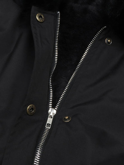 Cocoli mi-longue parka doublé polaire à capuche fermeture éclair outonnage femme décontracté ample hiver veste