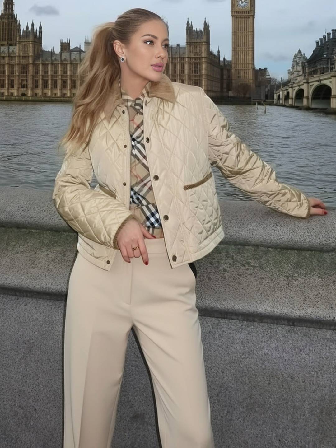 Cocolii veste matelassée femme à col en velours côtelé doudoune légère courte et chaude pour automne et hiver manteau