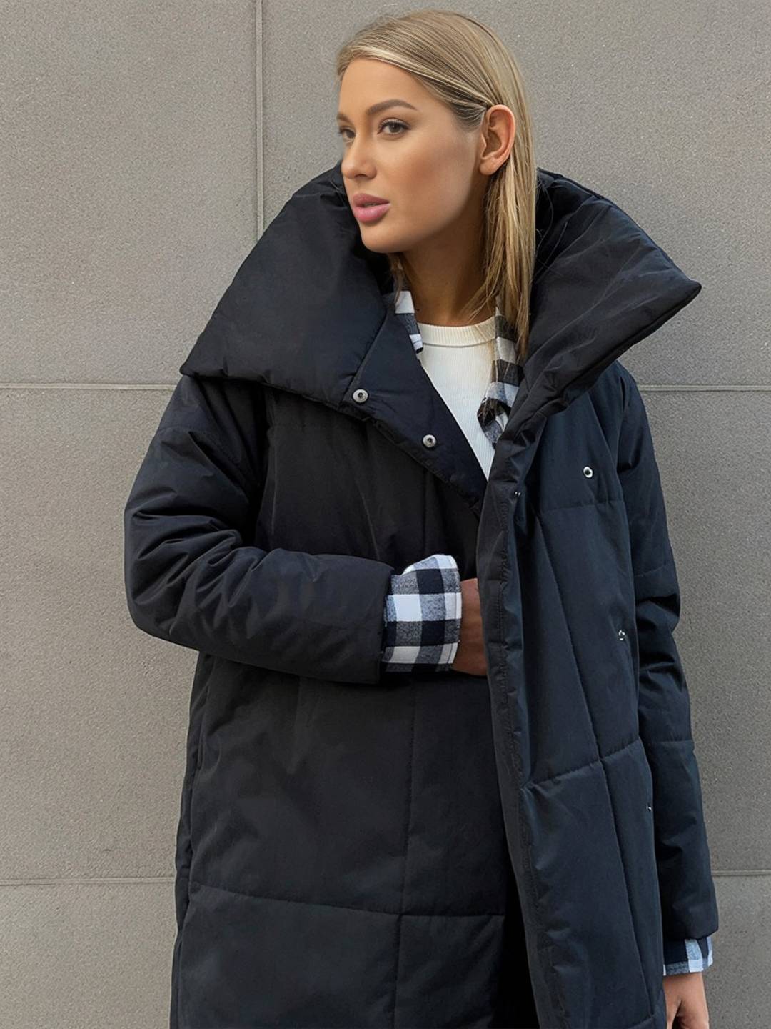 Cocolii doudoune longue femme hiver ceinturée manteau matelassé chaud col montant décontracté veste puffer élégante