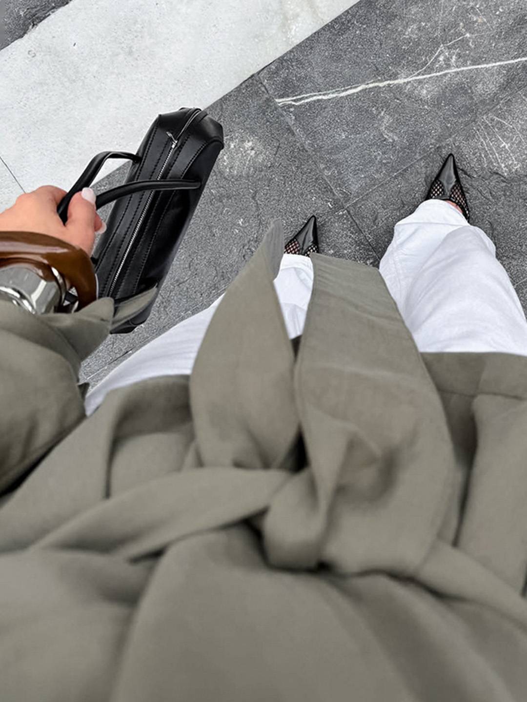 Cocolii trench court femme veste en suedine ceinture col revers manches longues élégant décontracté vintage mi-saison