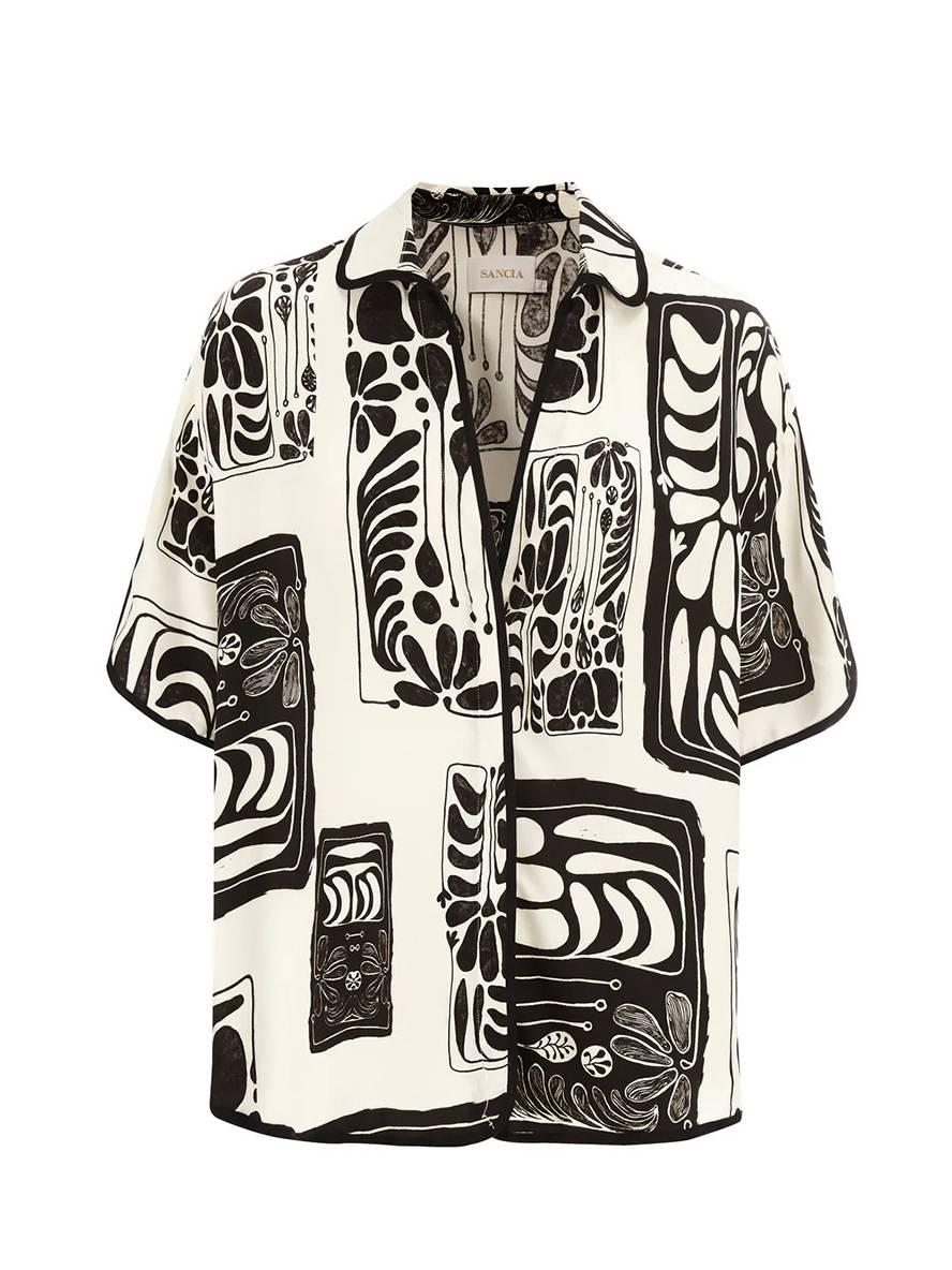 Cocolii ensemble tenue imprimé à fleurie boutonnage col chemise manches courtes femme décontracté ample casual deux pièces