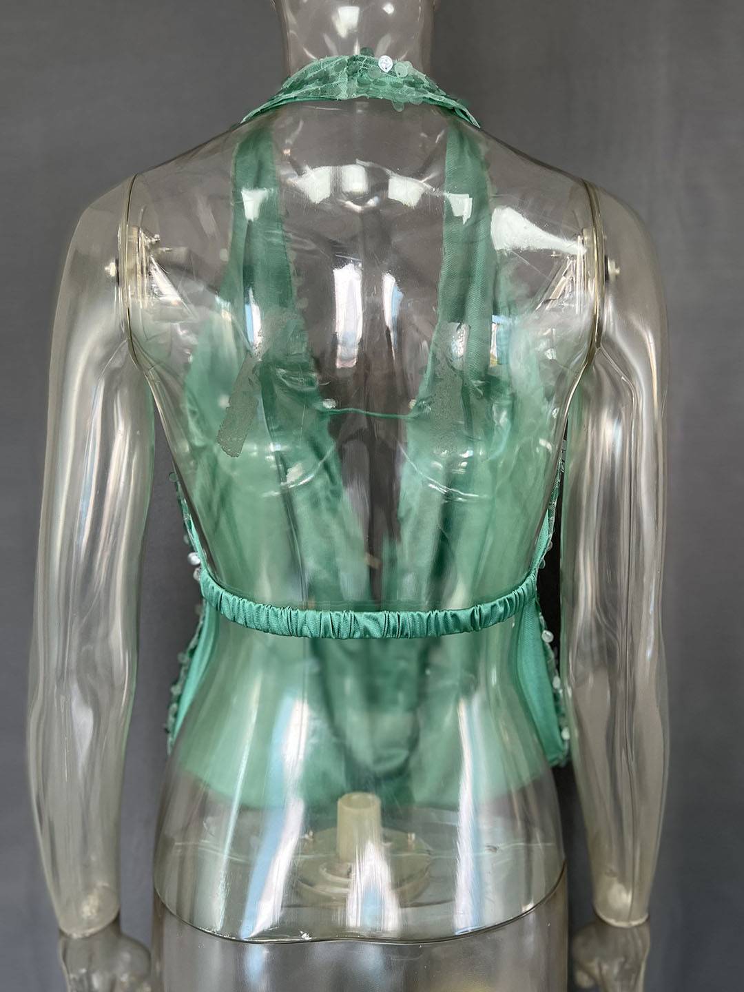 Cocolii débardeur brillante paillette décolleté plongeant dos nu sans manches femme casual décontracté hauts