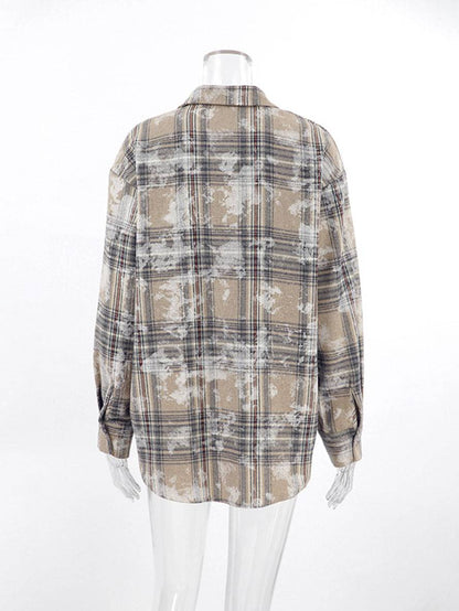 Cocolii surchemise femme coton col chemise manches longues femme vintage décontracté oversized blouse