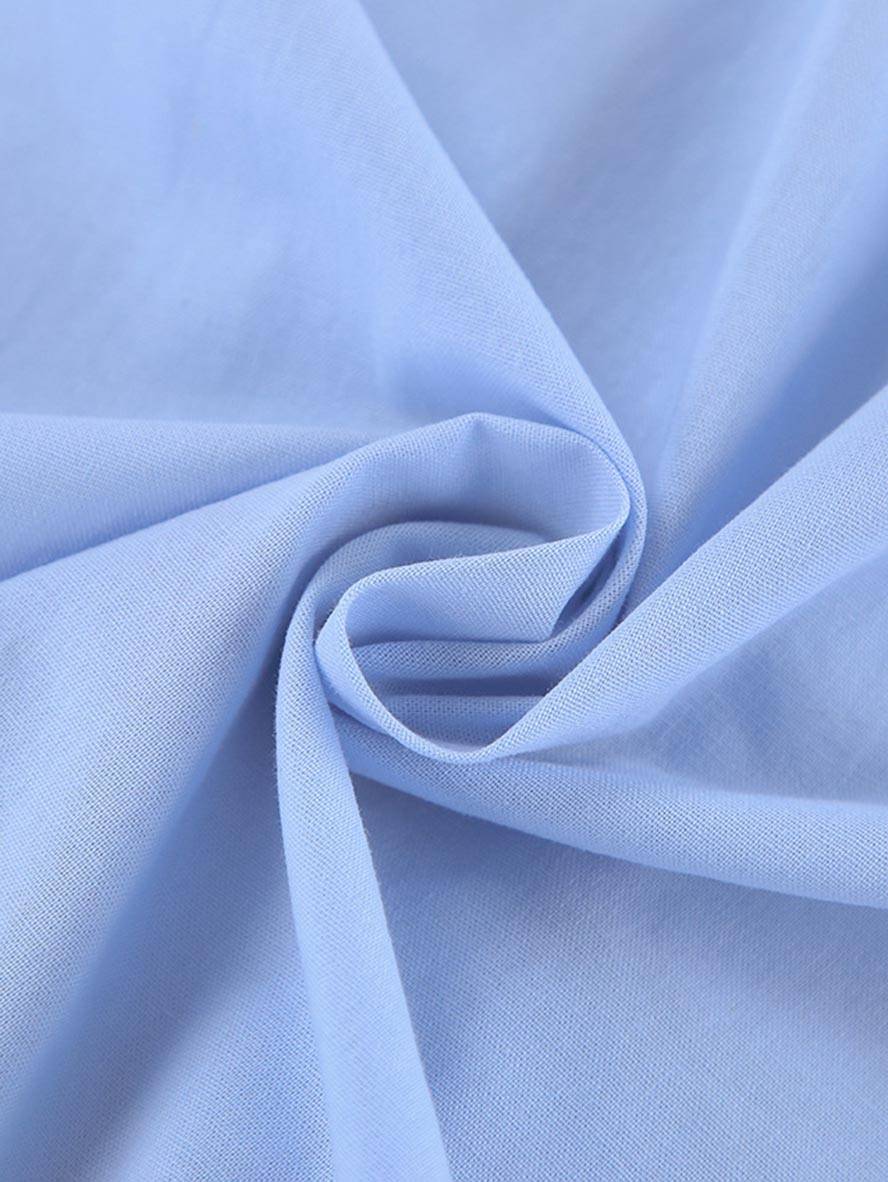 Cocolii chemise unicolore coton boutonnage col chemise manches longues femme élégant décontracté ample blouse