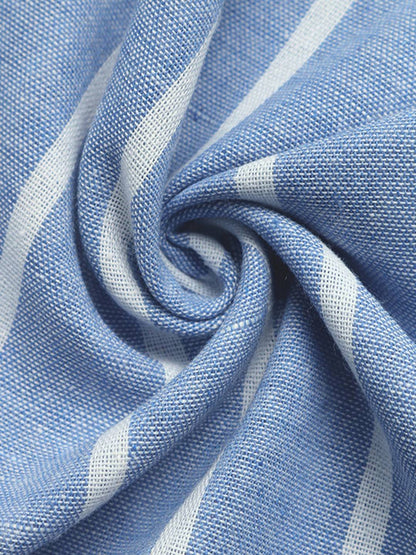 Cocolii chemise oversized femme à rayé boutonnage poches col chemise manches longues femme élégant décontracté blouse