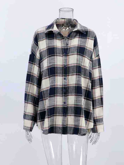 Cocolii surchemise femme carreaux boutonnage col chemise manches longues lâche oversized décontracté blouse