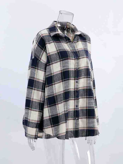 Cocolii surchemise femme carreaux boutonnage col chemise manches longues lâche oversized décontracté blouse