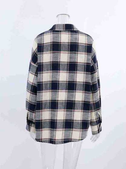 Cocolii surchemise femme carreaux boutonnage col chemise manches longues lâche oversized décontracté blouse