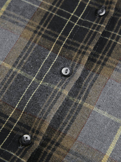 Cocolii blouse carreaux col chemise manches longues vintage décontracté ample asual surchemise femme style bûcheron