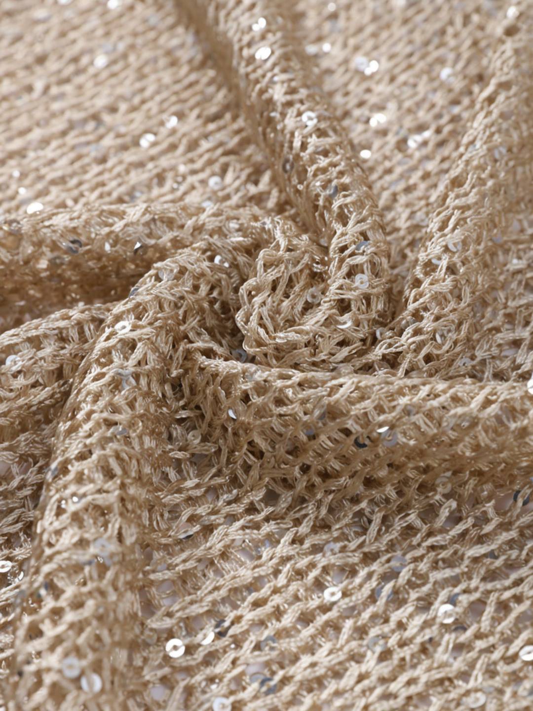 Cocolii pull en tricot femme brillante paillette col rond manches longues élégant décontracté oversized hauts