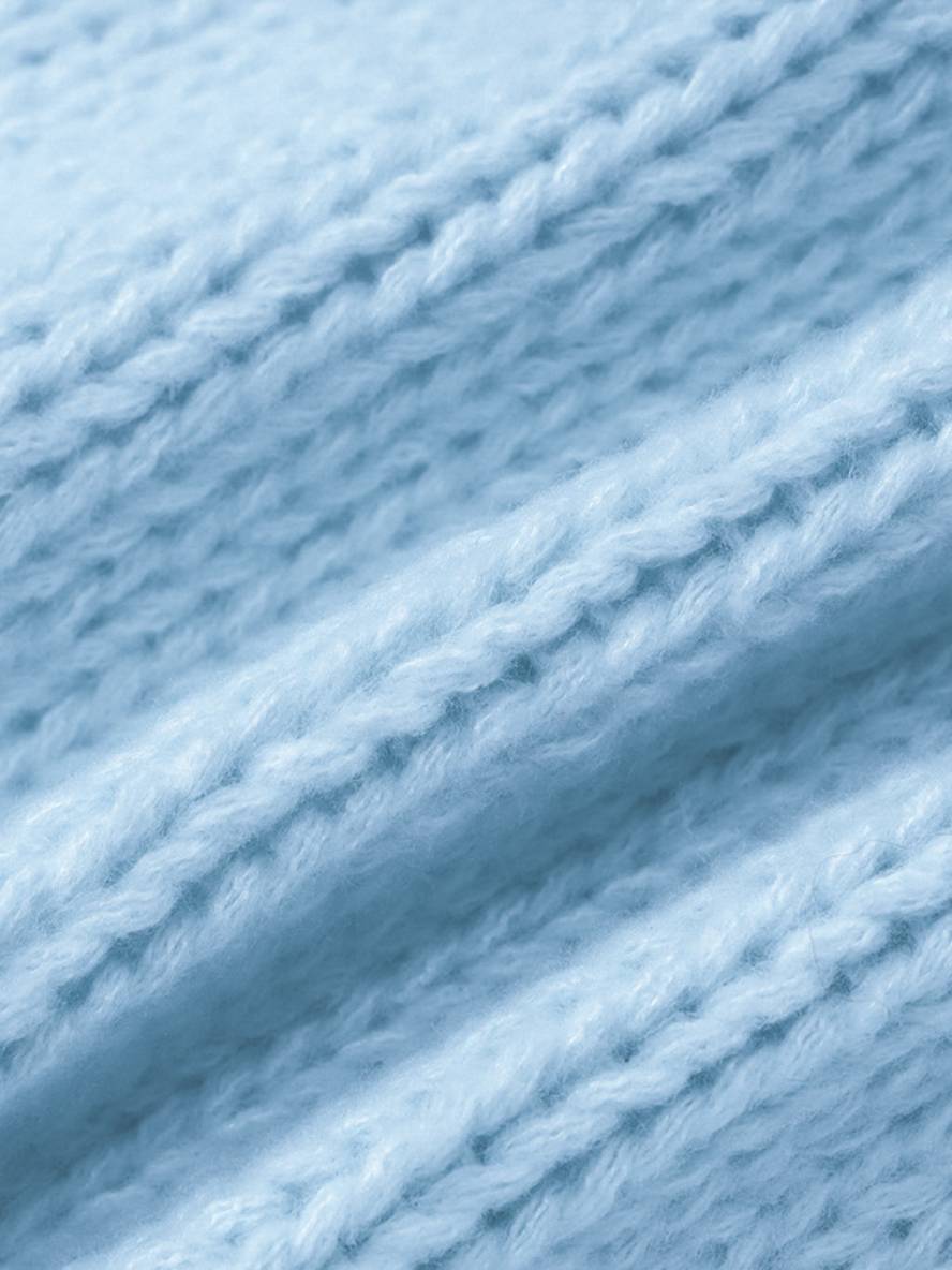 Cocolii cardigan en grosse maille unicolore épaule tombante manches longues femme élégant décontracté ample oversized blouson