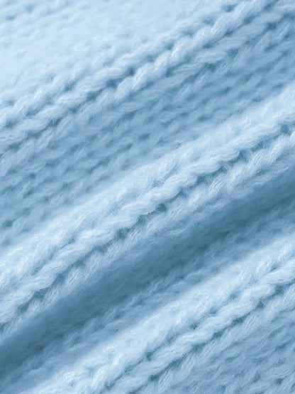 Cocolii cardigan en grosse maille unicolore épaule tombante manches longues femme élégant décontracté ample oversized blouson