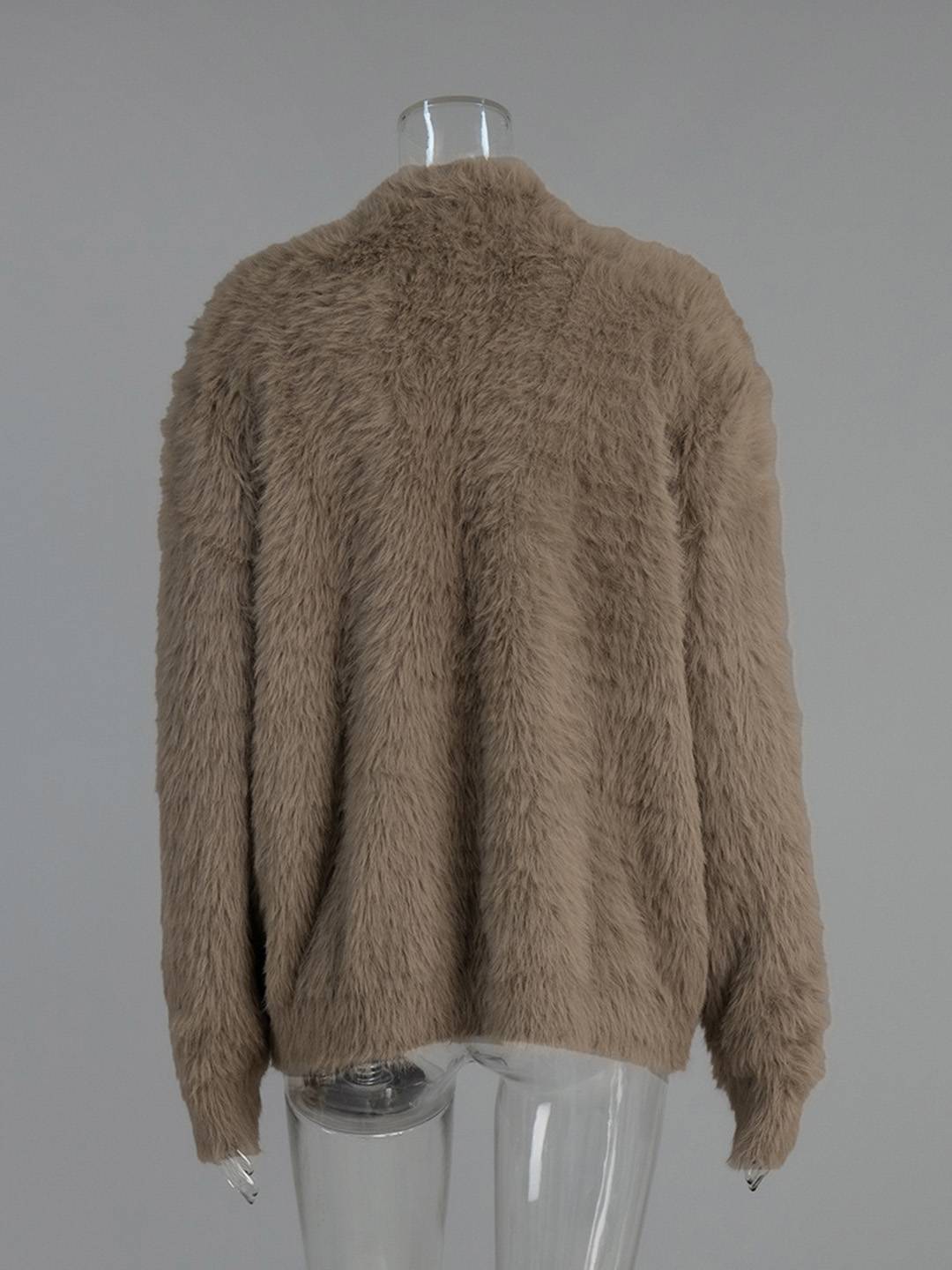 Cocolii Cardigans femme moelleux oversized boutonnage v-cou manches longues doux élégant décontracté vintage pull chaud