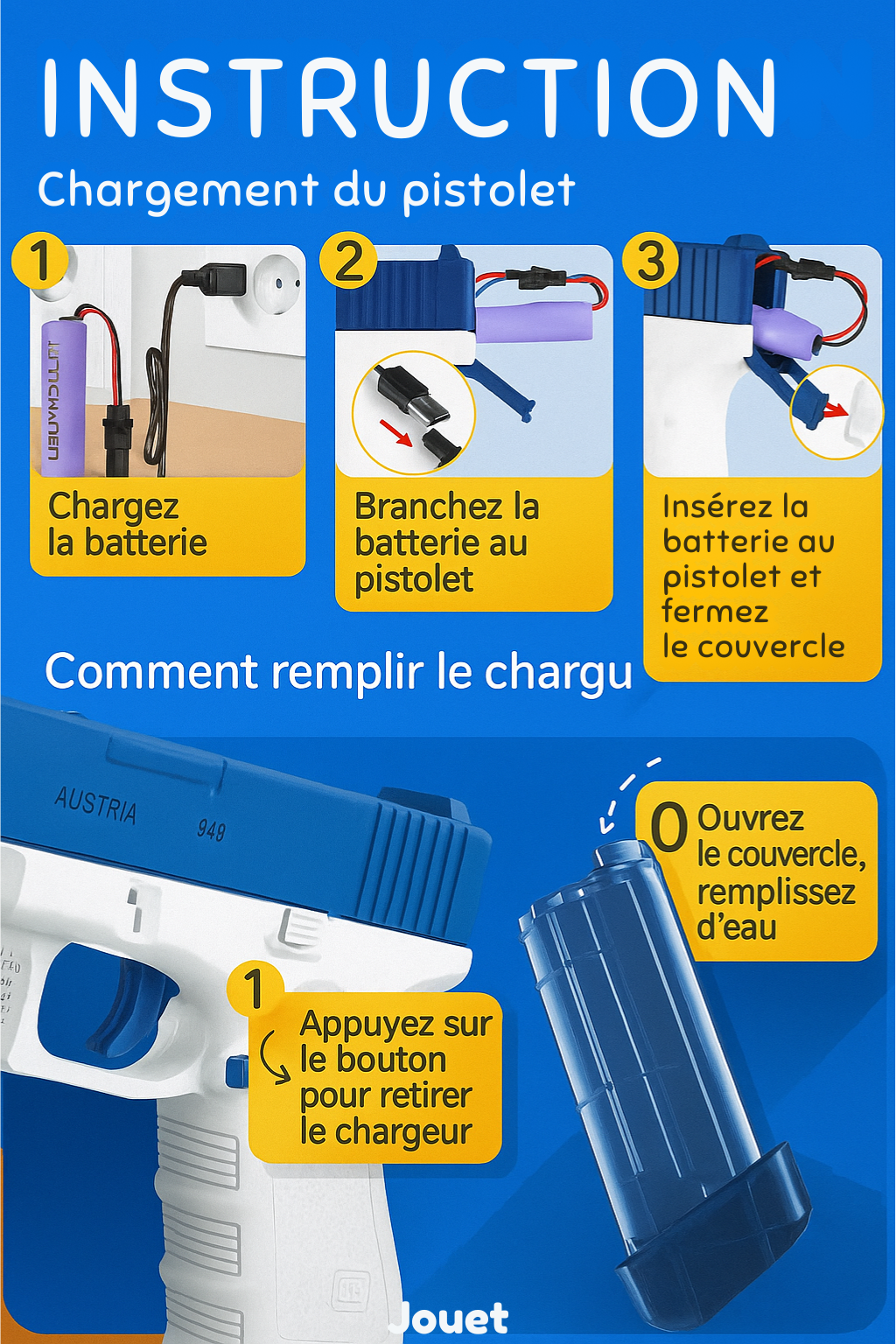 Pistolet à Eau Électrique