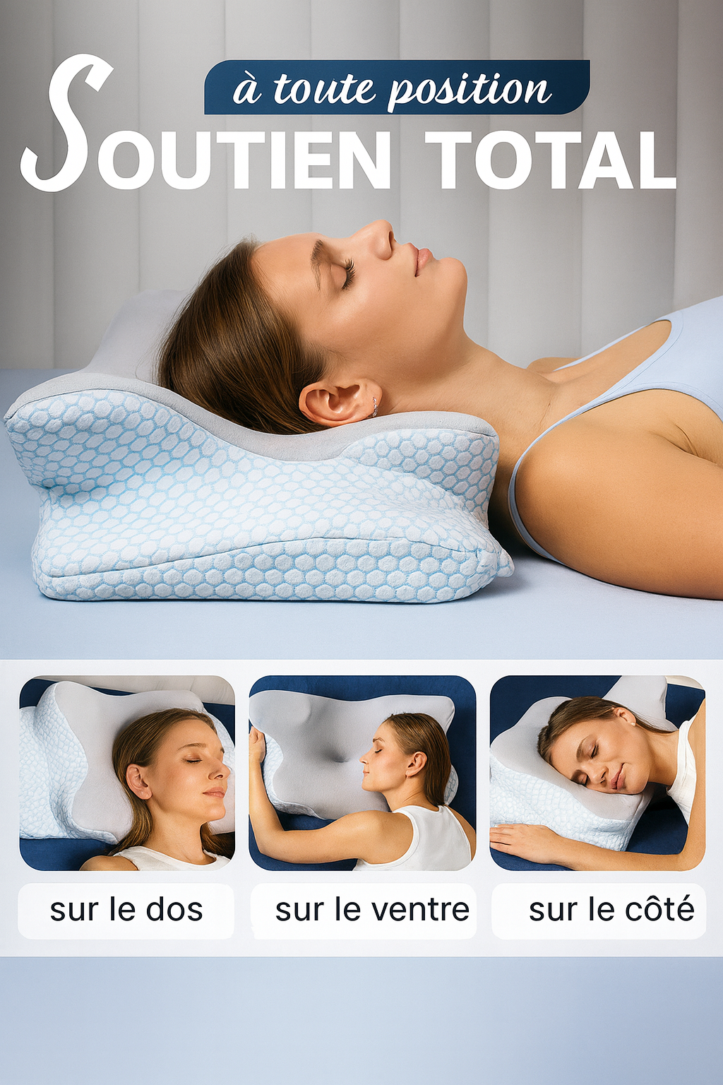 Oreiller Ergonomique à Mémoire de Forme