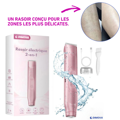 Rasoir électrique 2-en-1 – Corps & Visage, peau douce sans effort