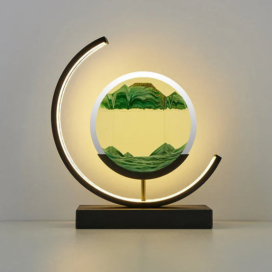 SandAura™ – lampe de table design relaxante à sable mouvant 360°