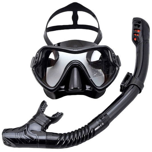 AquaElite Luxe Masque de Plongée & Ensemble de Snorkel | Conception professionnelle avec technologie anti - buée pour une visibilité et un confort optimaux - Rondor