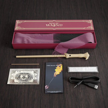 Baguette Magique À Effets De Flammes Pour Cosplay Et Spectacles De Magie - Rondor