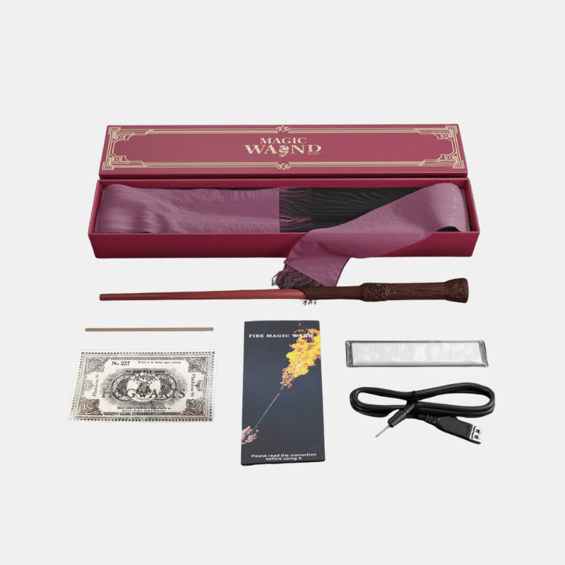 Baguette Magique À Effets De Flammes Pour Cosplay Et Spectacles De Magie - Rondor