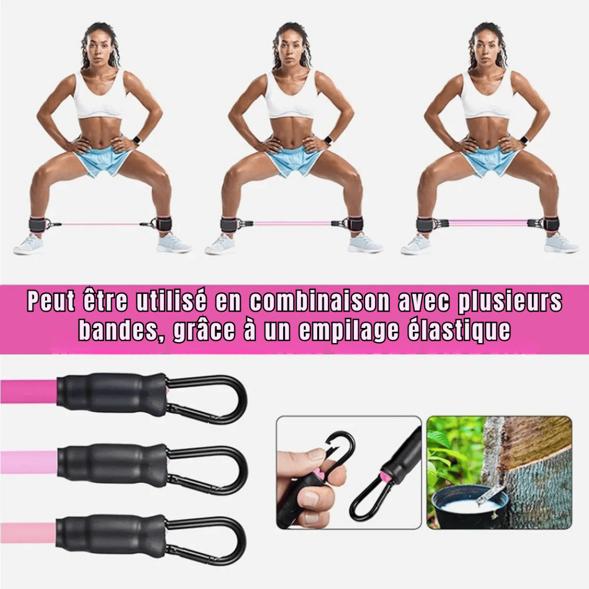 Bandes Élastiques Renforcement Fessiers & Jambes - Rondor