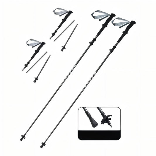 Bâton de Randonnée Pliable Carbone - Rondor