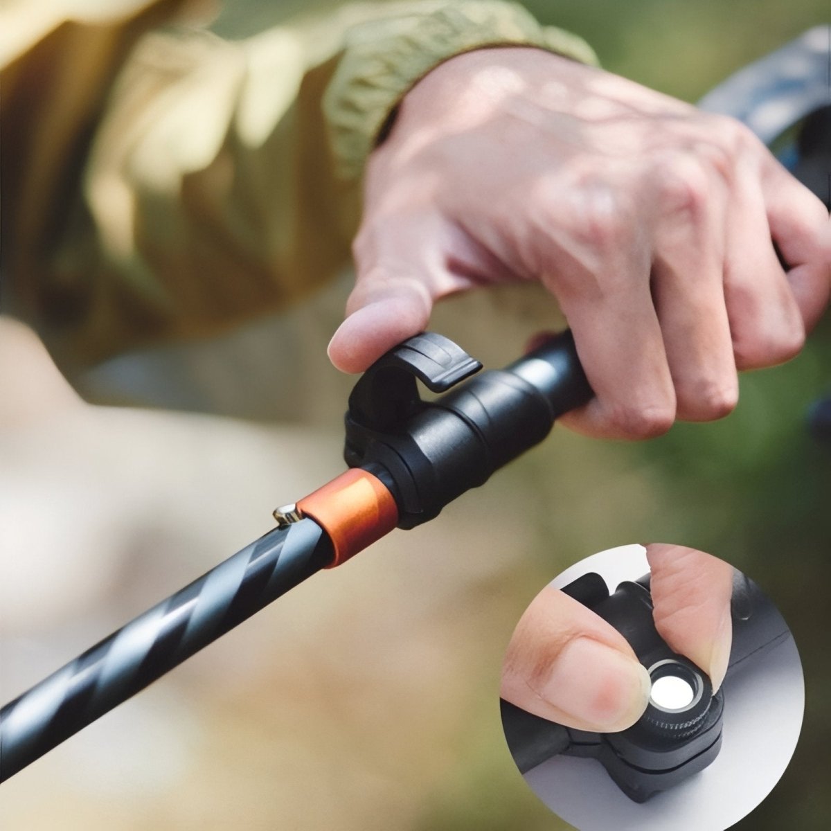 Bâton de Randonnée Pliable Carbone - Rondor