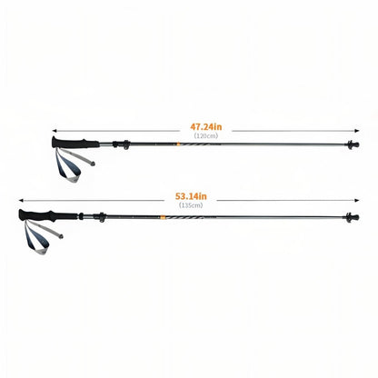 Bâton de Randonnée Pliable Carbone - Rondor