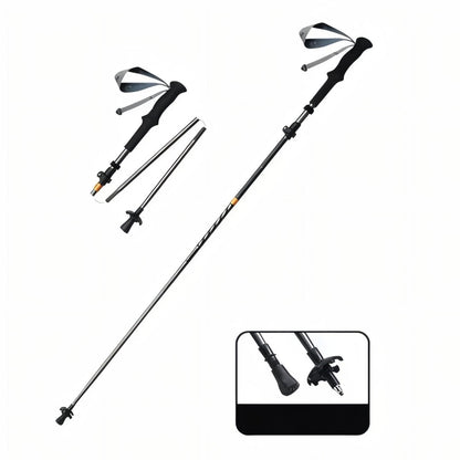 Bâton de Randonnée Pliable Carbone - Rondor