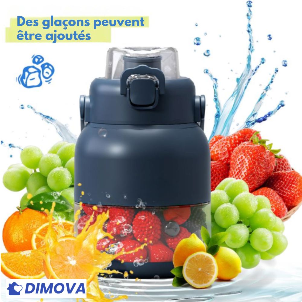 Blender 2 - en - 1 Portable – Mixeur + Gourde avec Paille (500 ml) - Rondor
