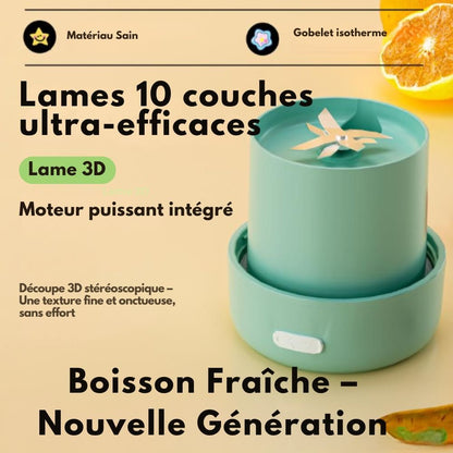 Blender 2 - en - 1 Portable – Mixeur + Gourde avec Paille (500 ml) - Rondor