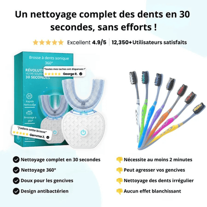 Brosse à dents automatique en U 360° - RONDOR - Rondor