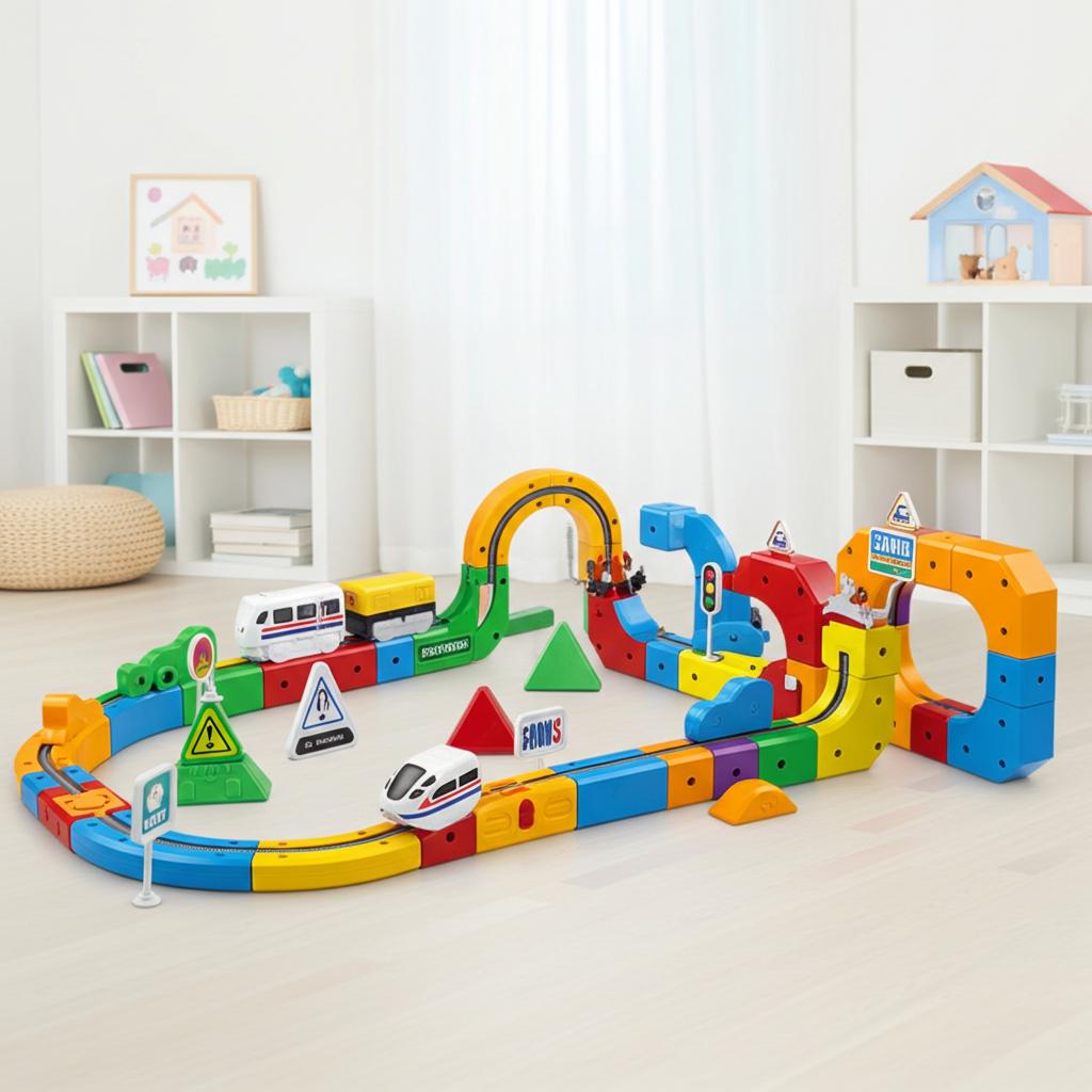 Circuit de Train Magnétique 3D – Jouet STEM Créatif & Éducatif pour Enfants | RONDOR - Rondor