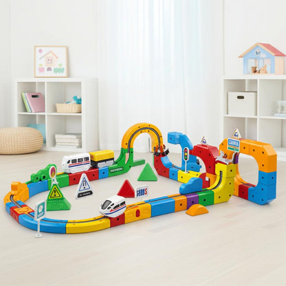 Circuit de Train Magnétique 3D – Jouet STEM Créatif & Éducatif pour Enfants | RONDOR - Rondor